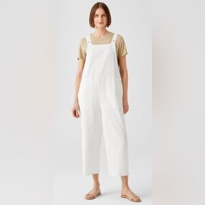 Eileen Fisher Women’s Organic Cotton Hemp Overalls White NWT (Size S)